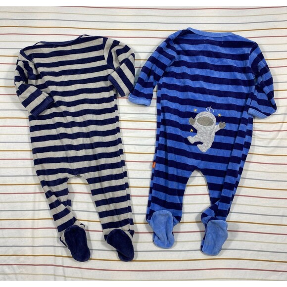Magnificent Baby Magnetic Stripe Footed Sleeper Set – 9 Months (Bundle) - Picture 4 of 4